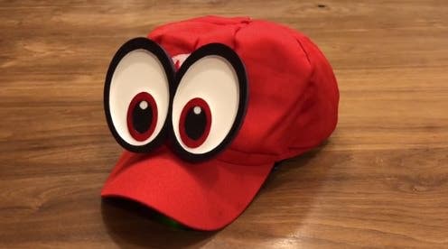 Los ojos de Cappy se mueven en esta gorra de Mario impresa en 3D