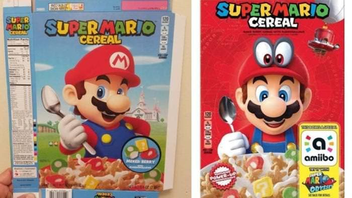 Así era el boceto original de la caja de Super Mario Cereal