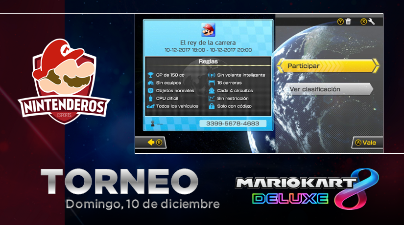 Torneo Mario Kart 8 Deluxe | El rey de la carrera
