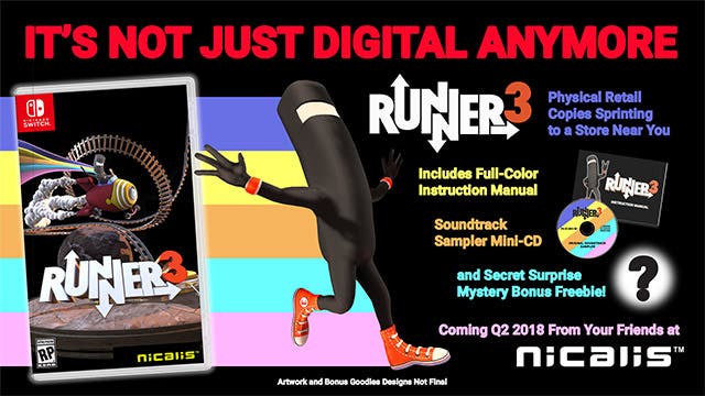 Detallada la edición de lanzamiento americana de Runner3 para Nintendo Switch