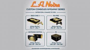 Rockstar Games lanza un sorteo donde puedes ganar una genial Nintendo Switch de L.A. Noire