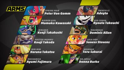 Estos son todos los actores de voz de ARMS
