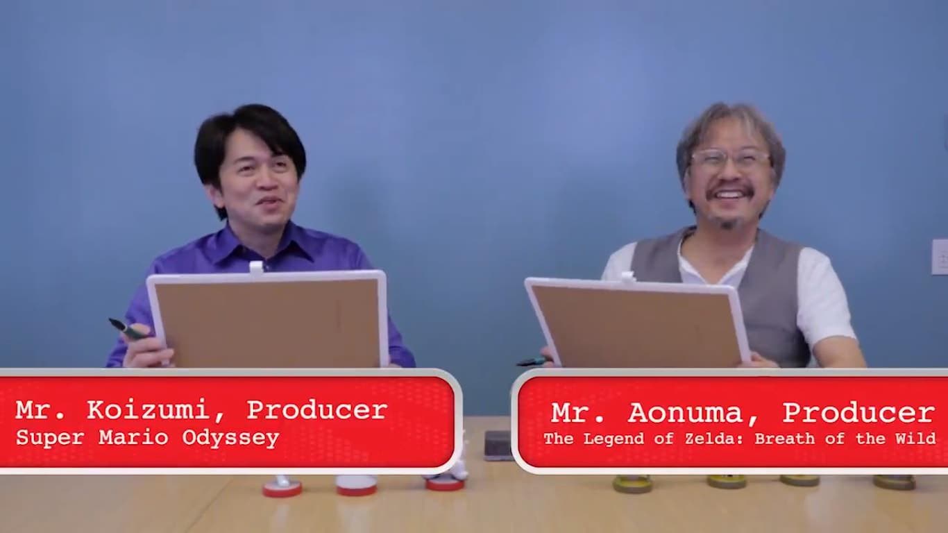 No te pierdas a Yoshiaki Koizumi y Eiji Aonuma jugando al juego de las adivinanzas de Nintendo