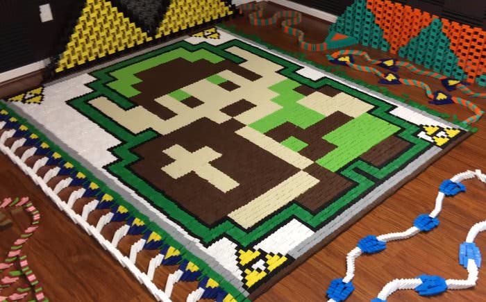 No te pierdas este tributo a The Legend of Zelda creado con más de 21.000 fichas de dominó