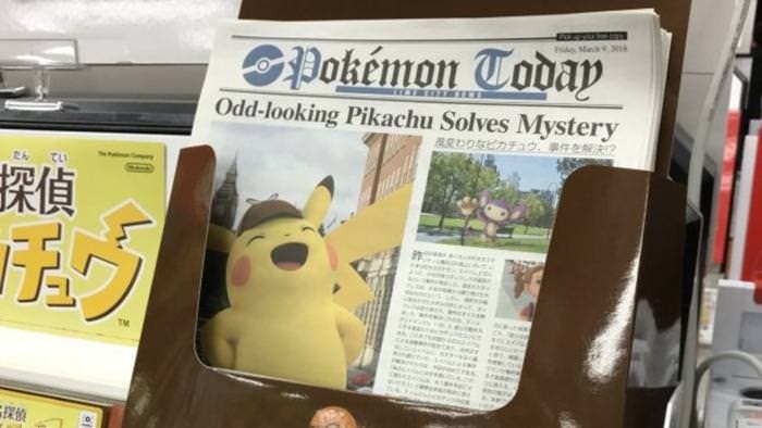 [Act.] The Pokémon Company promociona Detective Pikachu en Japón con estos periódicos