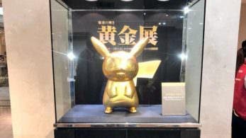 Admira esta estatua de oro puro de Pikachu