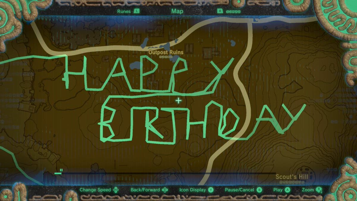 Este fan ha felicitado el cumpleaños a Switch y Zelda: Breath of the Wild con la Senda del héroe