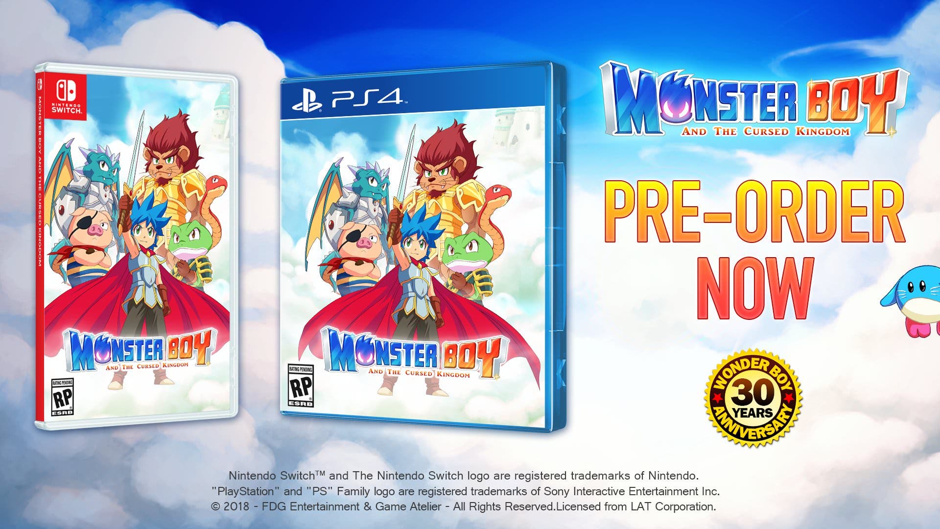 La versión física de Monster Boy and The Cursed Kingdom ya está disponible para reservar en América