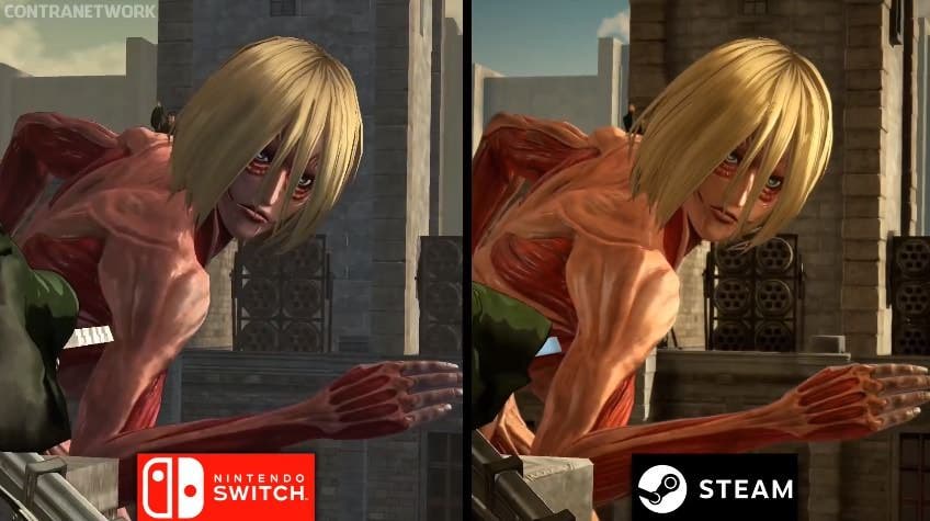Comparativa en vídeo de Attack on Titan 2: Nintendo Switch vs. PC