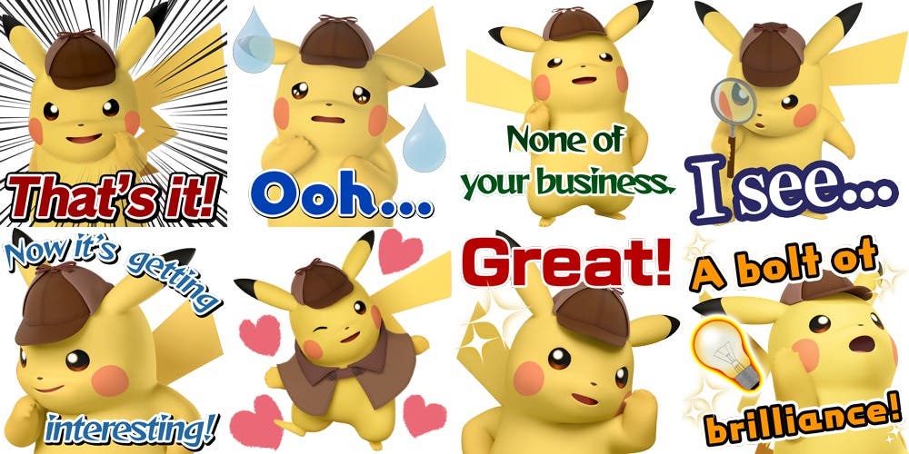 Ya están disponibles nuevos stickers de Detective Pikachu en iMessage