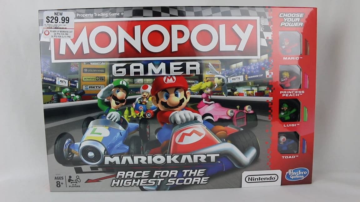 Echa un vistazo a este unboxing del Monopoly Gamer: Mario Kart Edition