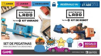 Llévate este set de pegatinas con la compra de Nintendo Labo en GAME España