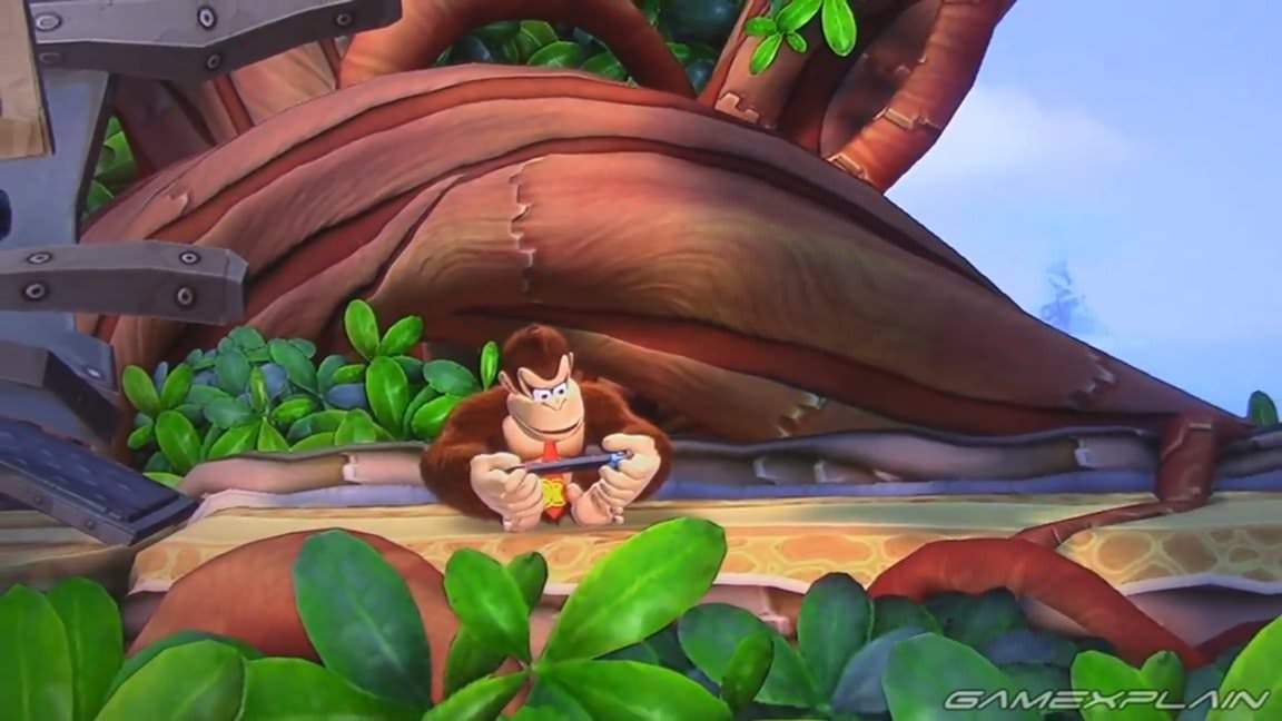 [Act.] Donkey Kong Country: Tropical Freeze para Switch nos muestra a DK jugando con la consola híbrida