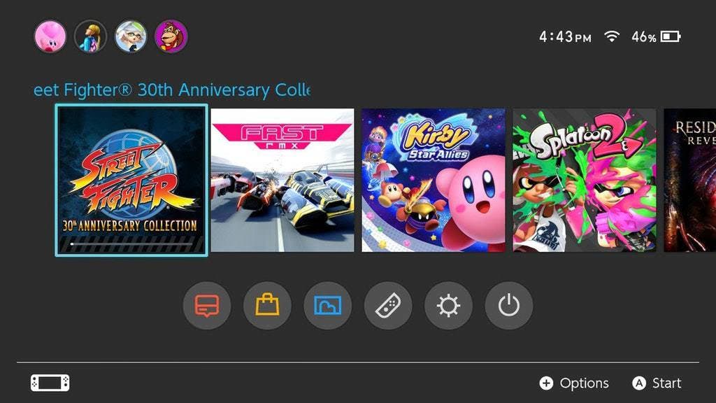 Así es como luce el icono de Street Fighter 30th Anniversary Collection en Nintendo Switch