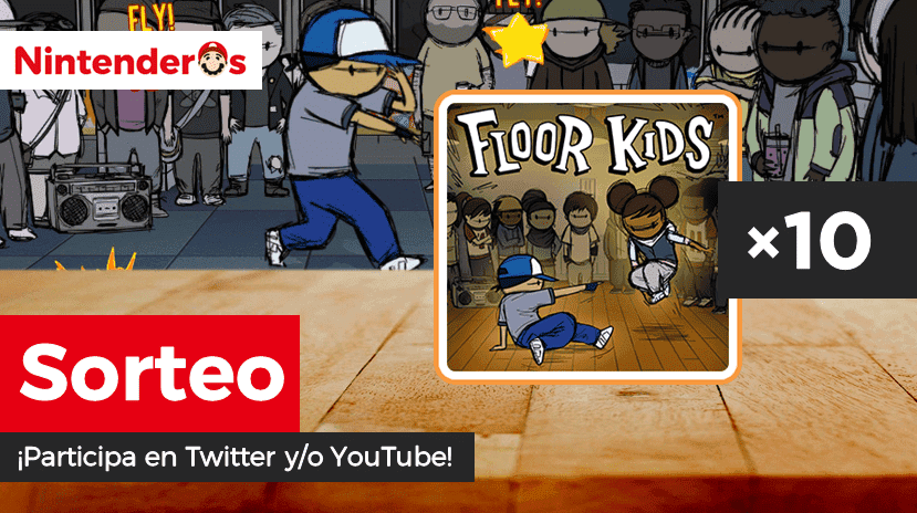 [Act.] ¡Sorteamos 10 copias digitales de Floor Kids para Switch en Twitter y YouTube!