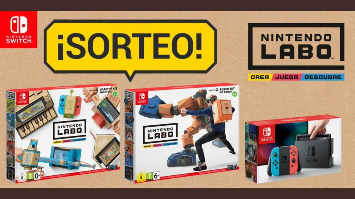 Opta a ganar el pack de Nintendo Switch + Kit de Nintendo Labo a elegir que sortea Nintendo España en Instagram