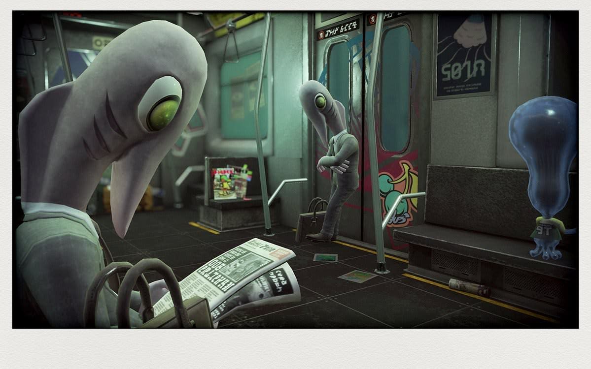 Nueva imágen de la Octo Expansion de Splatoon 2 centrada de nuevo en los pasajeros del Metro Abisal