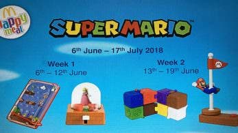Echad un vistazo a los juguetes de Super Mario que estarán disponibles en los McDonald’s de Reino Unido este verano