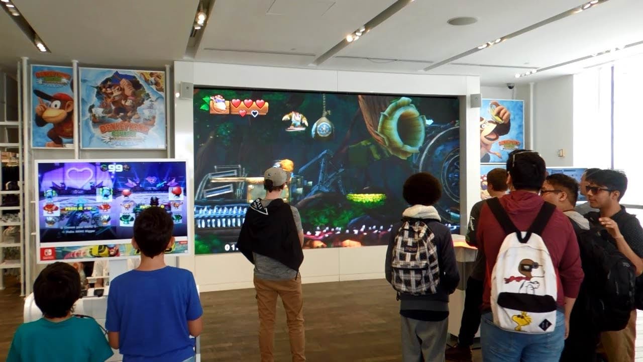 Vídeo: Así celebró la Nintendo NY el estreno de Donkey Kong Country: Tropical Freeze para Switch