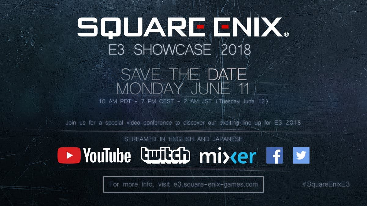 Anunciado el Square Enix E3 Showcase 2018