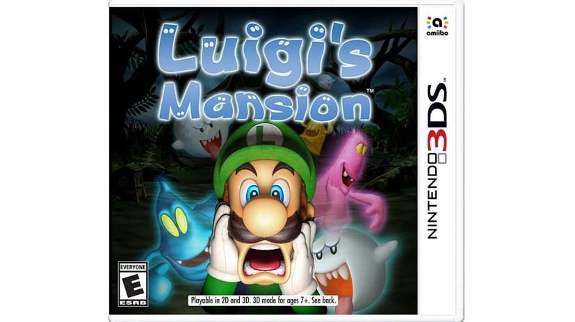 Así luce el boxart de Luigi’s Mansion para 3DS, que confirma compatibilidad con amiibo y 3D estereoscópico