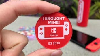 Así luce el pin que regalará Nintendo a quienes vea jugando a Switch en el E3 2018