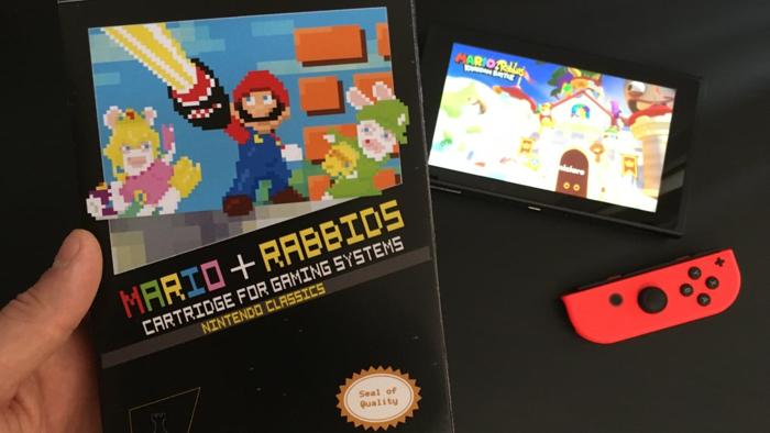 Echa un vistazo a esta recreación retro del boxart de Mario + Rabbids que han regalado a su director creativo