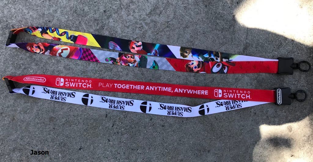 Así lucen los cordones de gafetes de Nintendo para el E3 de este año