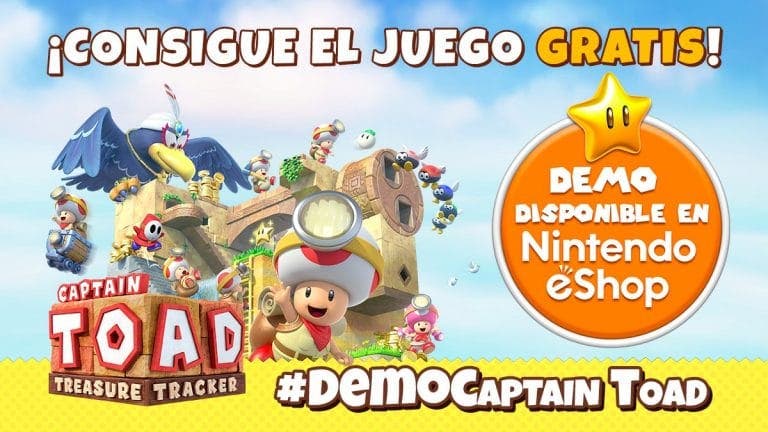 Opta a ganar un Captain Toad: Treasure Tracker para Switch en el sorteo #DEMOCaptainToad de Nintendo España