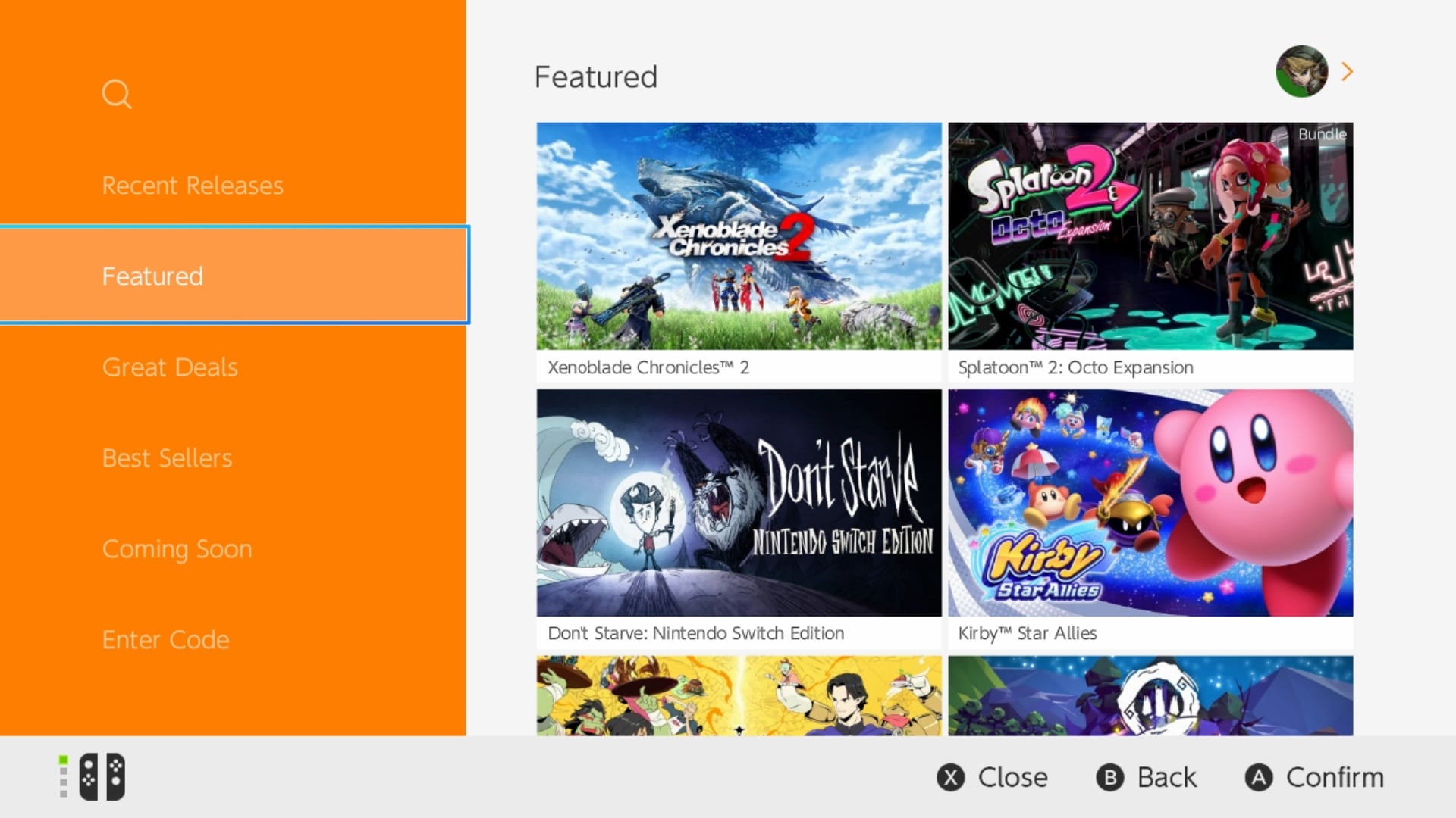 [Act.] La eShop de Switch recibe la nueva pestaña «Destacados» y actualiza el listado de descargas