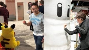 Junichi Masuda y Masahiro Sakurai posan en estas fotos del E3 2018