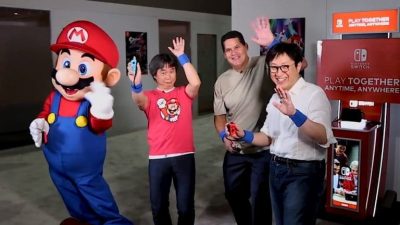 Reggie y Takahashi se enfrentan a Miyamoto y Mario en este vídeo de Mario Tennis Aces