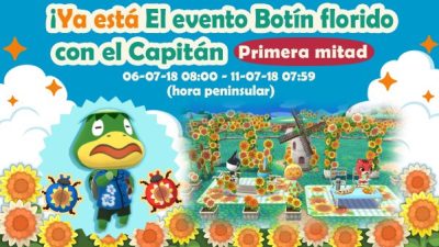 Novedades en Animal Crossing: Pocket Camp: Botín florido con el Capitán, bichos y peces nuevos y más
