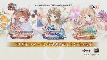 Atelier Rorona DX, Atelier Totori DX y Atelier Meruru DX anunciados para Nintendo Switch