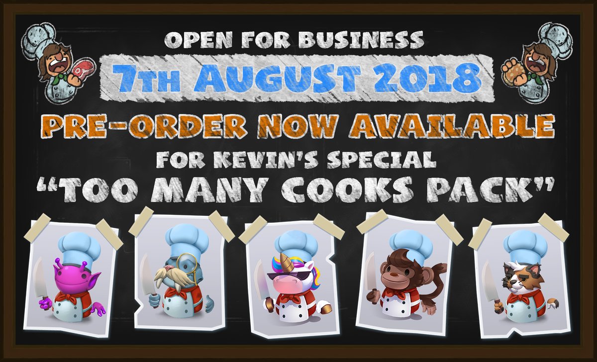 [Act.] Consigue hasta 5 nuevos cocineros reservando Overcooked 2