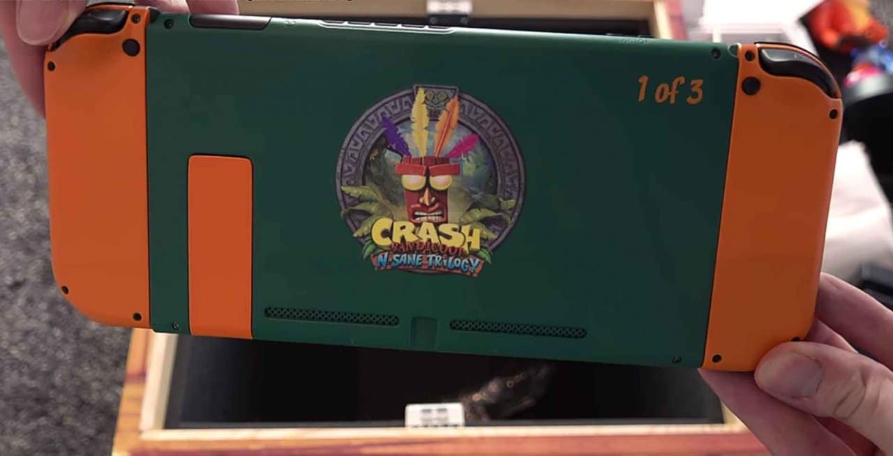 Echad un vistazo a esta Switch especial inspirada en Crash Bandicoot N. Sane Trilogy y su merchandising