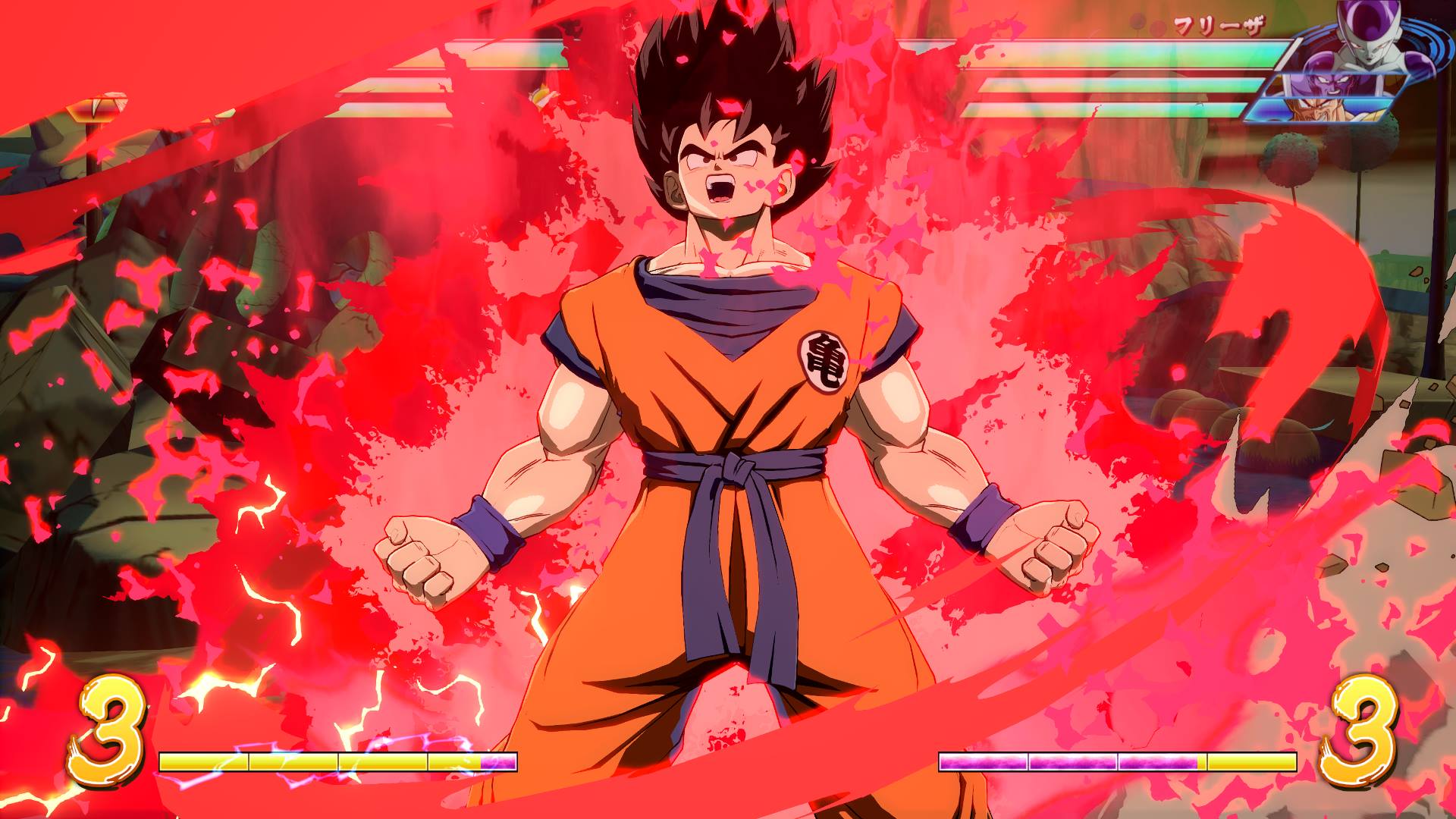 Primeras capturas de pantalla de las versiones base de Goku y Vegeta en Dragon Ball FighterZ