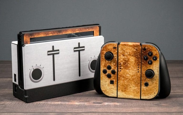 Echad un vistazo a este curioso set de skins de una tostadora para Nintendo Switch