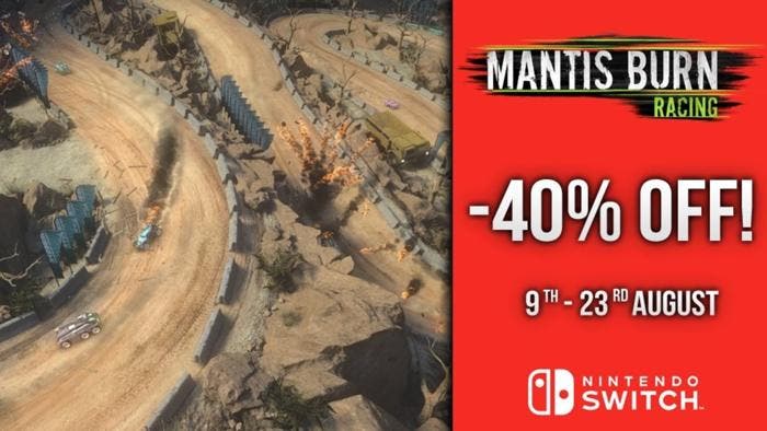 Mantis Burn Racing cuenta con una rebaja del 40% por tiempo limitado en la eShop de Switch