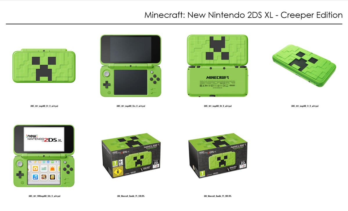 Materiales de la Gamescom 2018 parecen apuntar a un lanzamiento de la New Nintendo 2DS XL de Minecraft en Europa