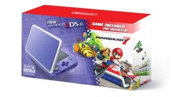 Este pack de New Nintendo 2DS XL púrpura + plateado con Mario Kart 7 se estrena el 28 de septiembre en América