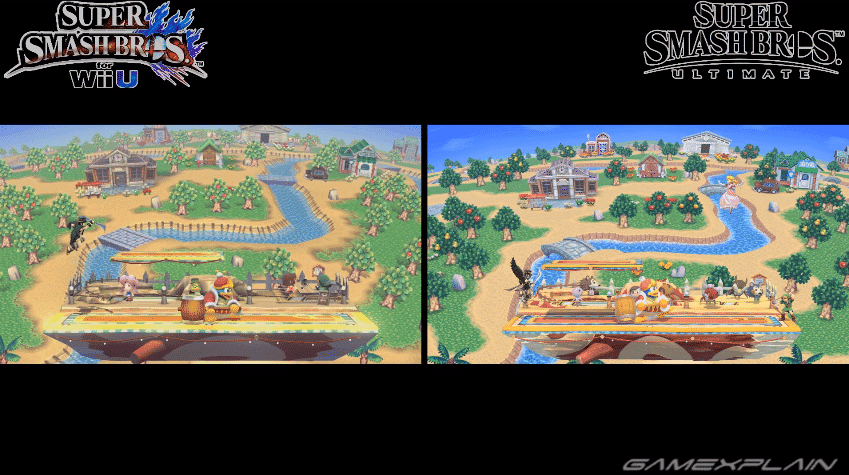 Comparativa en vídeo de los escenarios de Super Smash Bros. for Wii U con sus versiones de Super Smash Bros. Ultimate