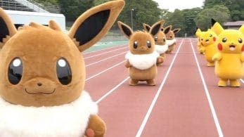 Eevee y Pikachu compiten entre sí en diferentes disciplinas deportivas