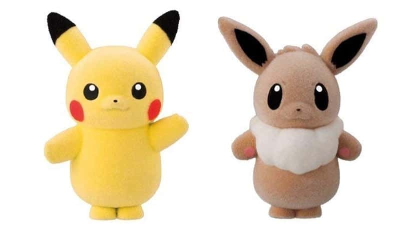 Las mascotas reales de Pikachu y Eevee se convierten en figuras Poke Mofu Doll