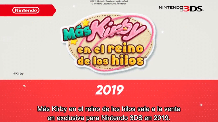 Más Kirby en el reino de los hilos llegará a Nintendo 3DS en 2019