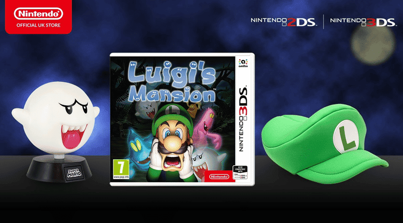 La Nintendo UK Store regala una lámpara de Boo y una gorra de Luigi con la reserva de Luigi’s Mansion para 3DS