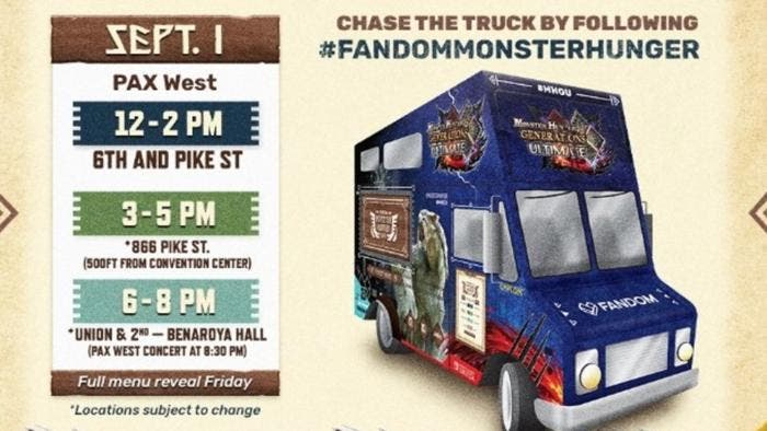 Este food truck de Monster Hunter está sirviendo comida temática en la PAX West 2018