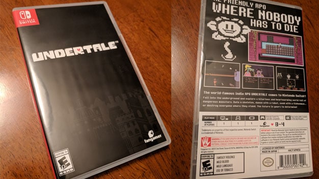 Echa un vistazo a estas imágenes del unboxing de Undertale para Nintendo Switch