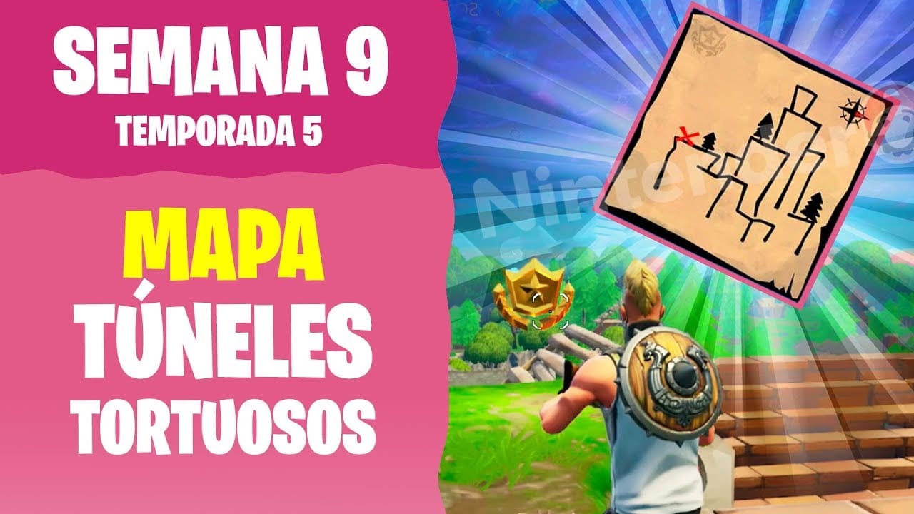 [Act.] [Vídeo] Fortnite: “Sigue el mapa del tesoro de Túneles Tortuosos” y “Visita diferentes cabezas de piedra” – Desafíos Semana 9