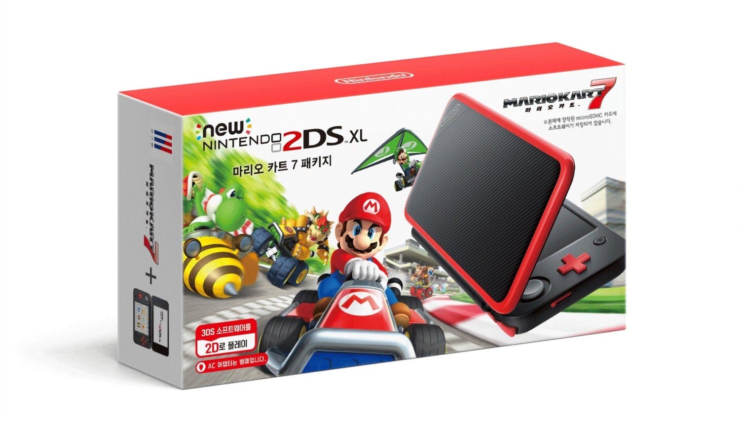 Corea del Sur recibirá el pack de New Nintendo 2DS XL Rojo + Negro con Mario Kart 7